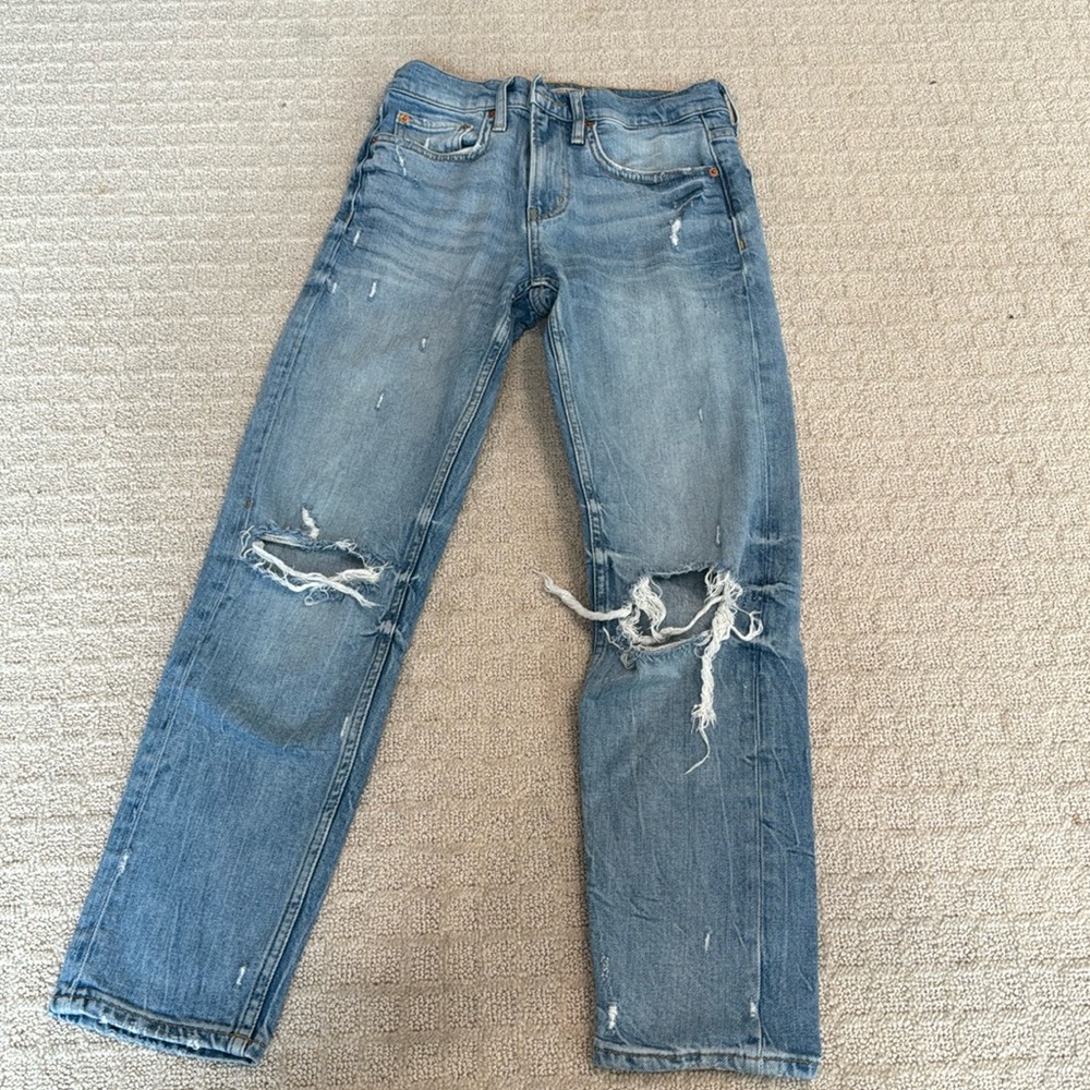Zara premium denim collection distressed jeans